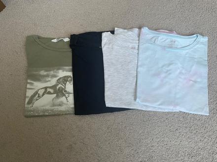 Trička - 4ks, h&m,146