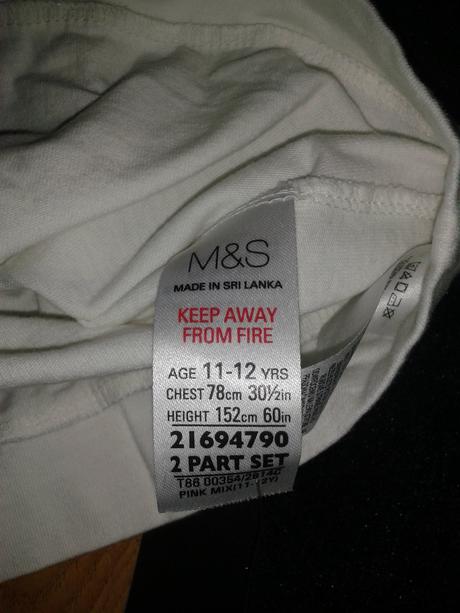Dievčenské pyžamo, marks & spencer,152