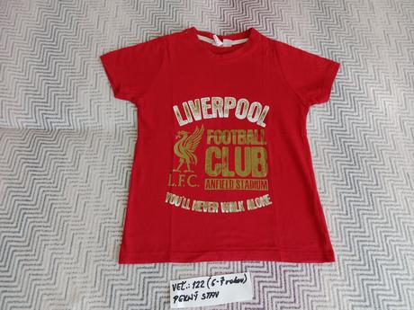 Tričko s krátkym rukávom liverpool veľ.122, 122