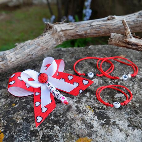 Mašlička s náramkami - sada proti urieknutiu, 