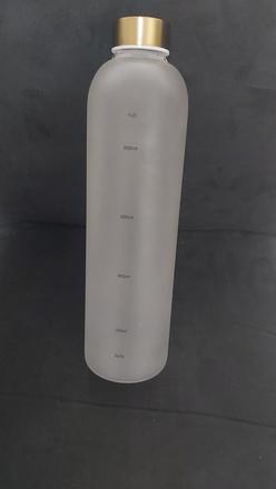 Sklená fľaša dizajnová 1l so sebou na vodu, 