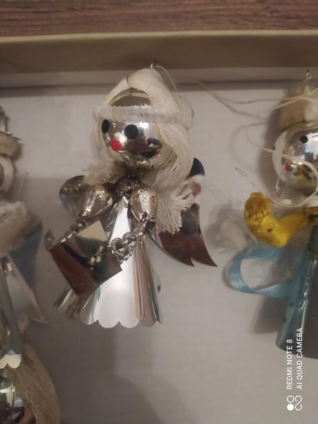 Retro ozdoby na stromcek anjelik,