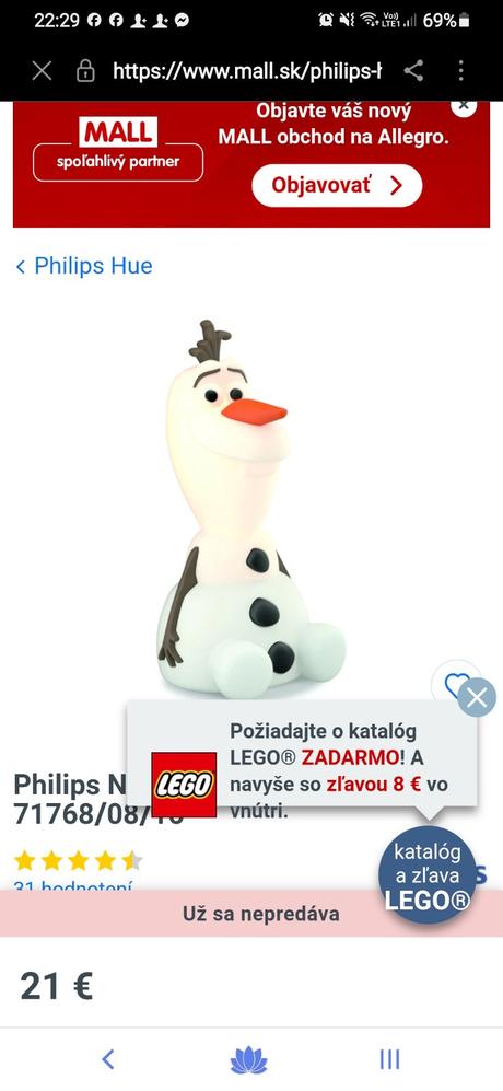 Lampičky philips elza a olaf, 
