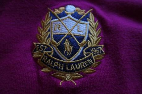 Ralph lauren original vysivany krasny sveter s/m, ralph lauren,s