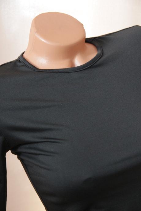 Čierne elastické body tričko, s, s