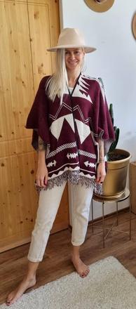 Bordovy kardigan / kimono, 