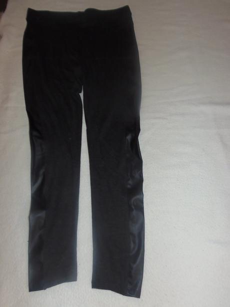 Legíny s koženkou na boku, 40