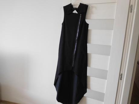 Šaty pružné v predu zips s vreckami -36/38, 36