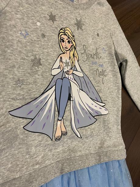 Teplé šaty frozen, 134