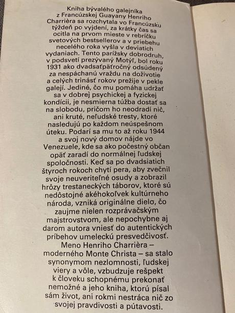 Krásna kniha henri charriére motýľ,