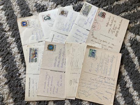 Retro kvetinkové pohľadnice 80-90te roky, 