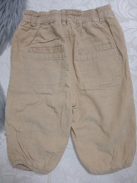 Chlapčenské hnedé menčestráky h&m (74), h&m,74