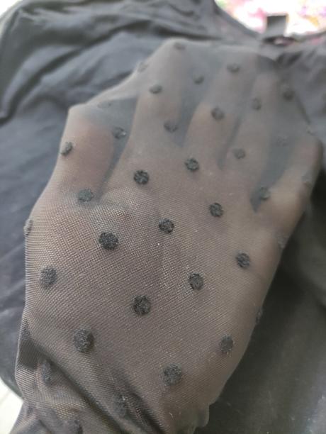 Tričko s priehľadnými rukávmi, h&m,s