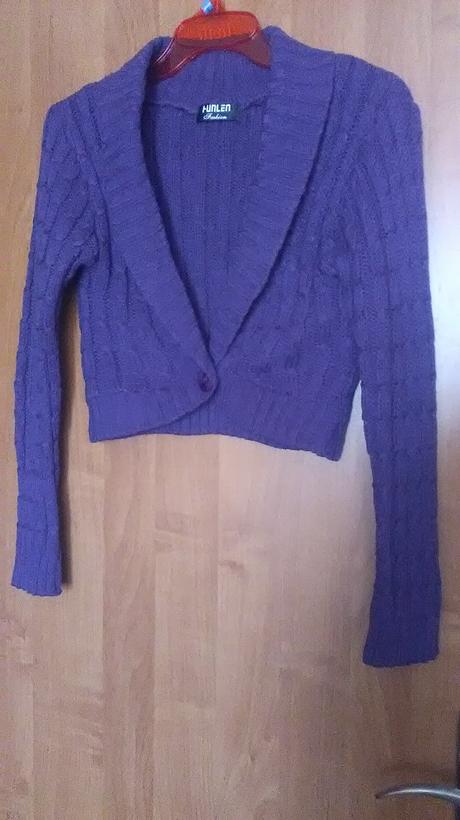 Fialove pletene bolerko, m