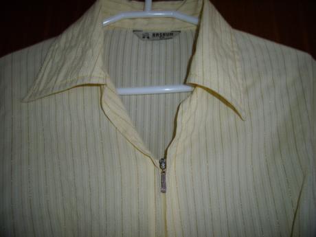 Žltá blúzka so zlatými pásikmi, xl