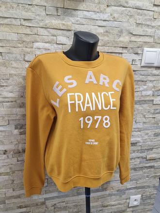 Horčicová mikina les arcs france 1978, h&m,s