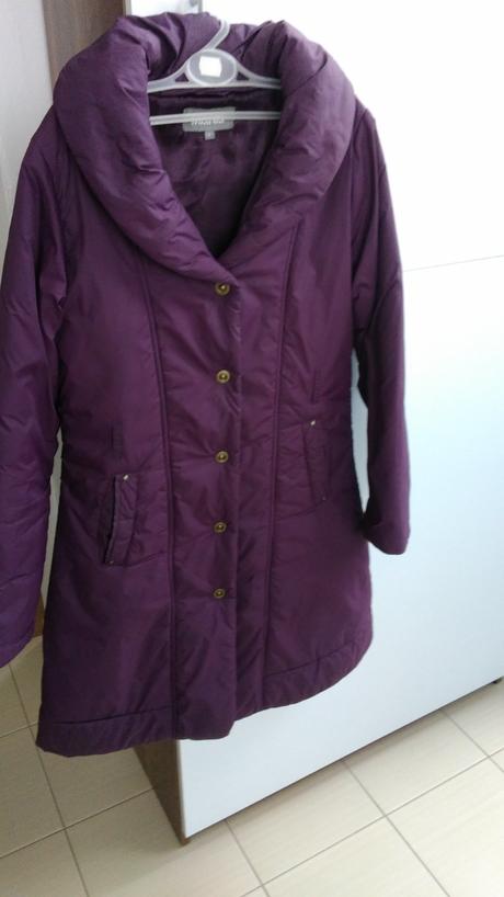 Fialová bunda-kabat, s