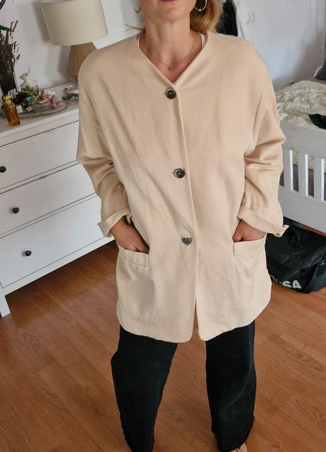 Prechodný vintage kabát, l