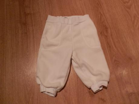 Biela flisová súpravička pre dievčatko uz len miki, h&m,74