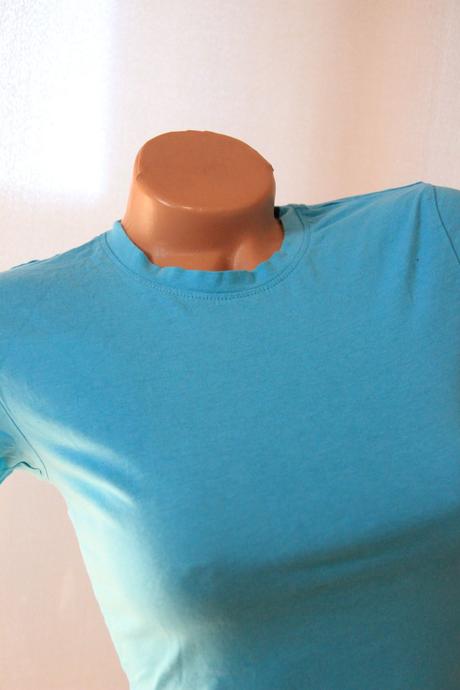 Modré bavlnené body tričko, xs, xs