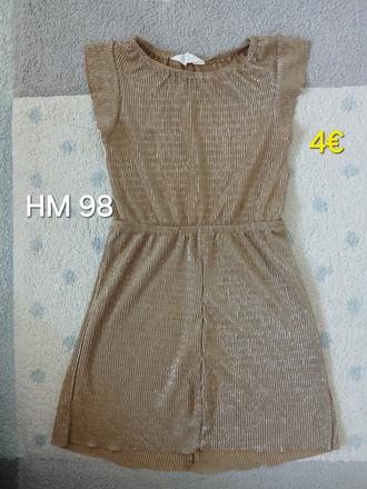 Tenke zlate saty 98, h&m,98