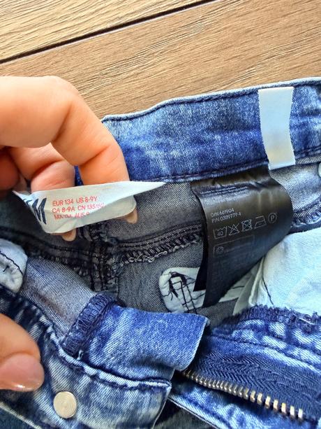 Elastické skinny rifle, h&m,128