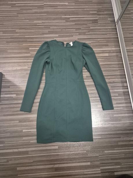 Hm zelené šaty, h&m,s