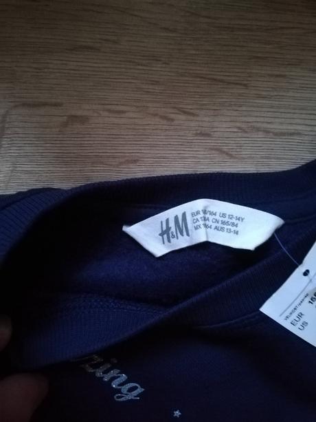 Tmavomodra mikinka, h&m,152