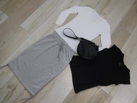 Bavlnená-sukňa tričká + kabelka,, s