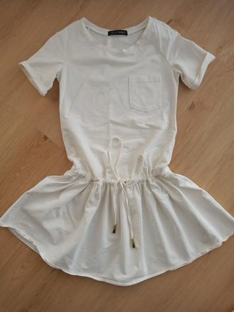 Krémové tenisové šaty, s