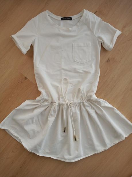 Krémové tenisové šaty, s