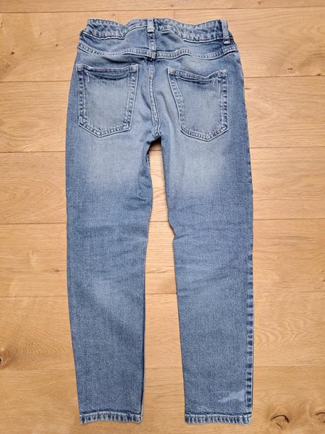 Relaxe fit potrhané rifle h&m veľkosť 8-9 rokov, h&m,134