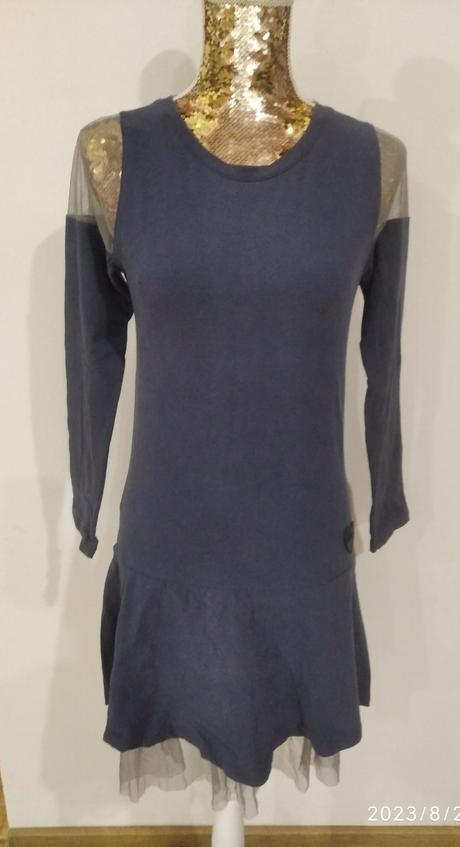 Bavlnene saty s tylom, s