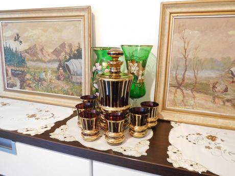 Karafa +6 pohárikov top top stav,, 