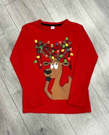 Vianočný sob tričko veľ. 128, takko,128