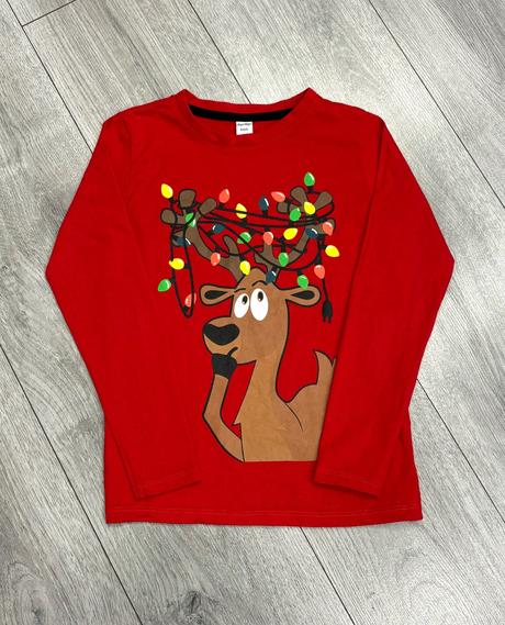 Vianočný sob tričko veľ. 128, takko,128