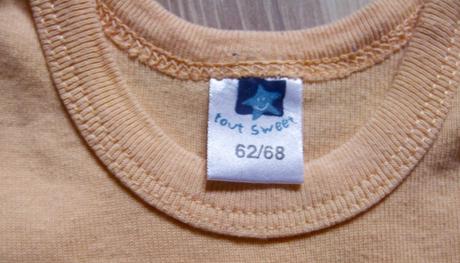 Broskyňové bodynko tout sweet č.62/68, 62