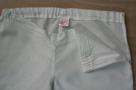 Tehotenské biele ľanové nohavice, zn. complicité, s