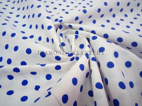 Bavlna bodky modré, 