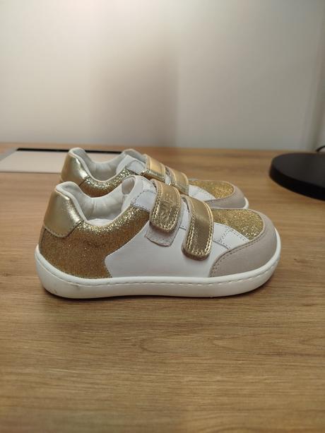Charm mini kids barefoot sneakers gold, 26