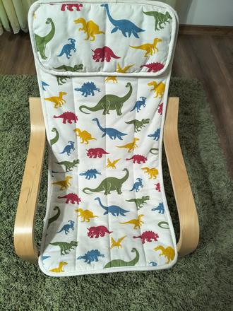 Detské kreslo ikea poäng (dinosaurí vzor),