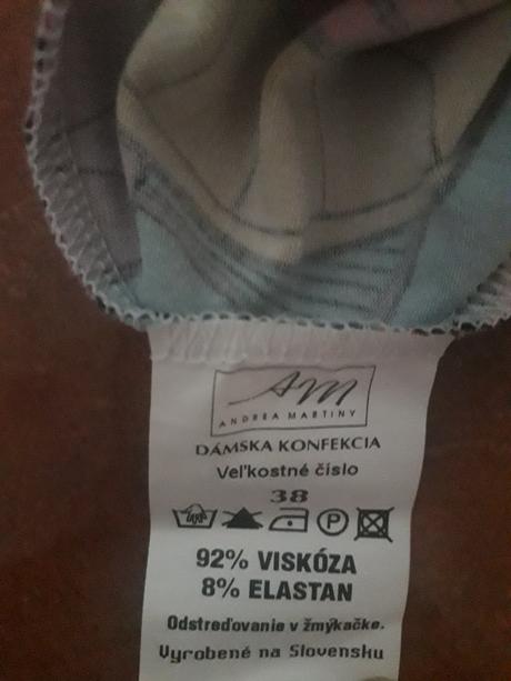 Kvalitné šaty vyrobené na slovensku, 38