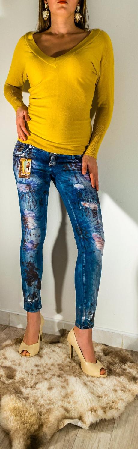 Horčicový-okrový svetrík, reserved,s