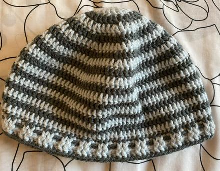 Teplá háčkovaná pásiková v. 104-116 na 3-6 rokov, 104