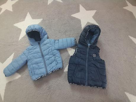Jarná bunda a obojstranná vesta, baby club,74