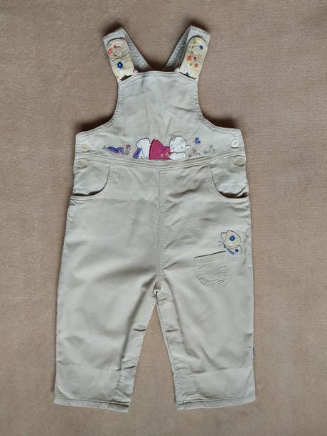 Menčestrové nohavice na traky veľ 80/86 +, mothercare,80