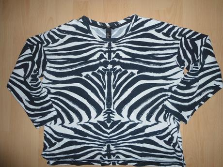 Cierno-biele damske tricko, h&m,l