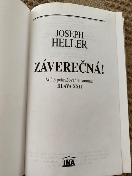 Záverečná pokračovanie hlavy xxll joseph heller,