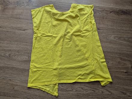 Žlté tričko z prekladanym chrbtom veľ. xl, gate,xl
