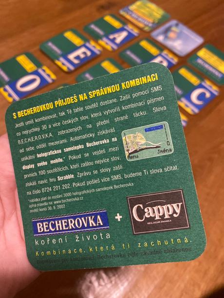 Becherovka podpivníky - tácky pod pivo, 